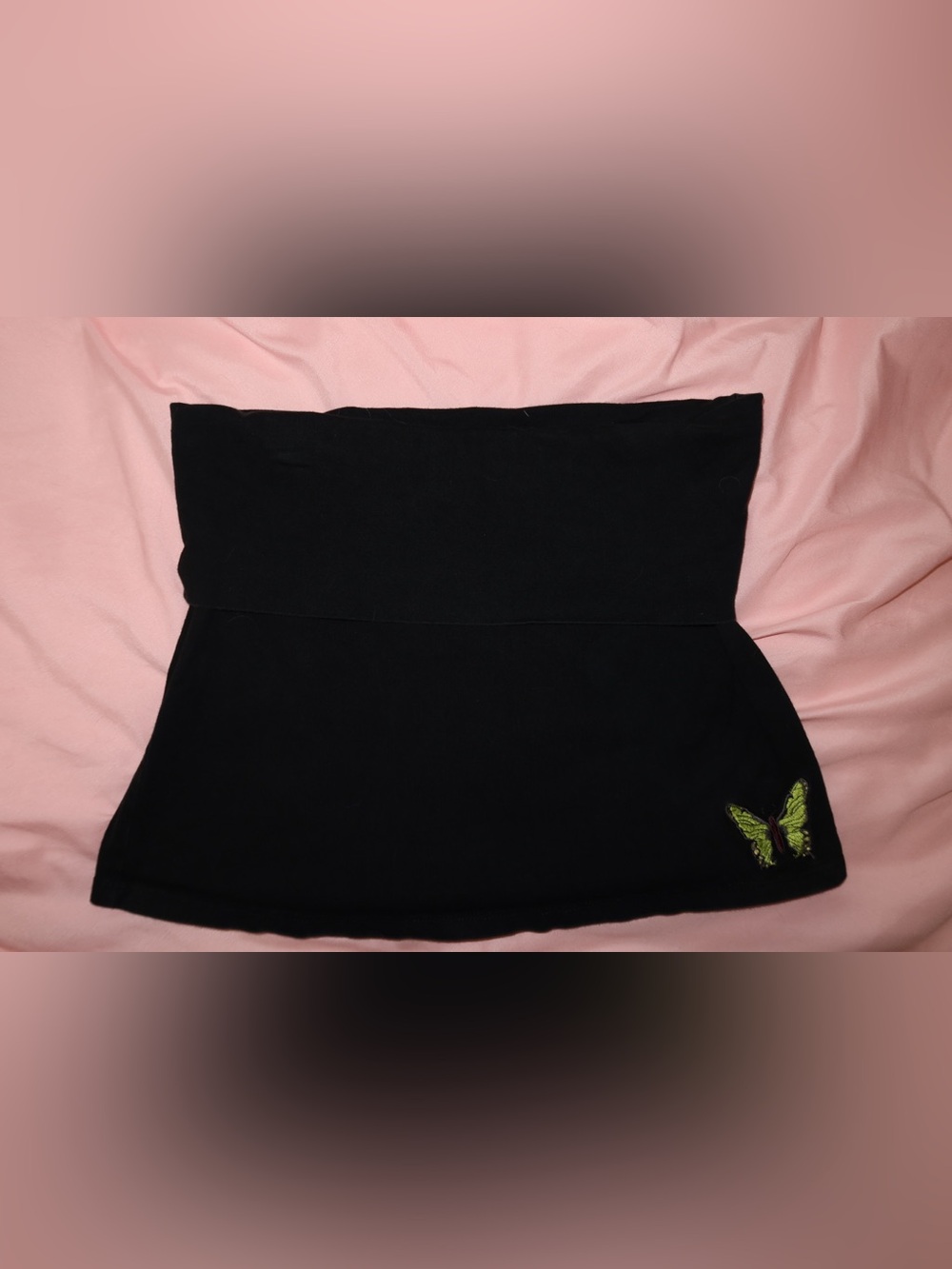 dELiA*s Women's Black Fold over Skirt - Butterfly Patch